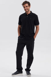 Polera Hombre Lisa Negro