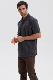 Polera Hombre Textura Marengo