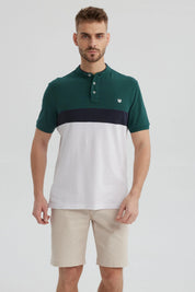 Polera Hombre Franjas Verde