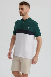 Polera Hombre Franjas Verde