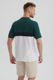 Polera Hombre Franjas Verde