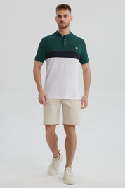 Polera Hombre Franjas Verde