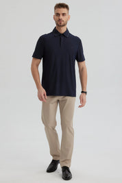 Polera Hombre Técnica Azul Marino