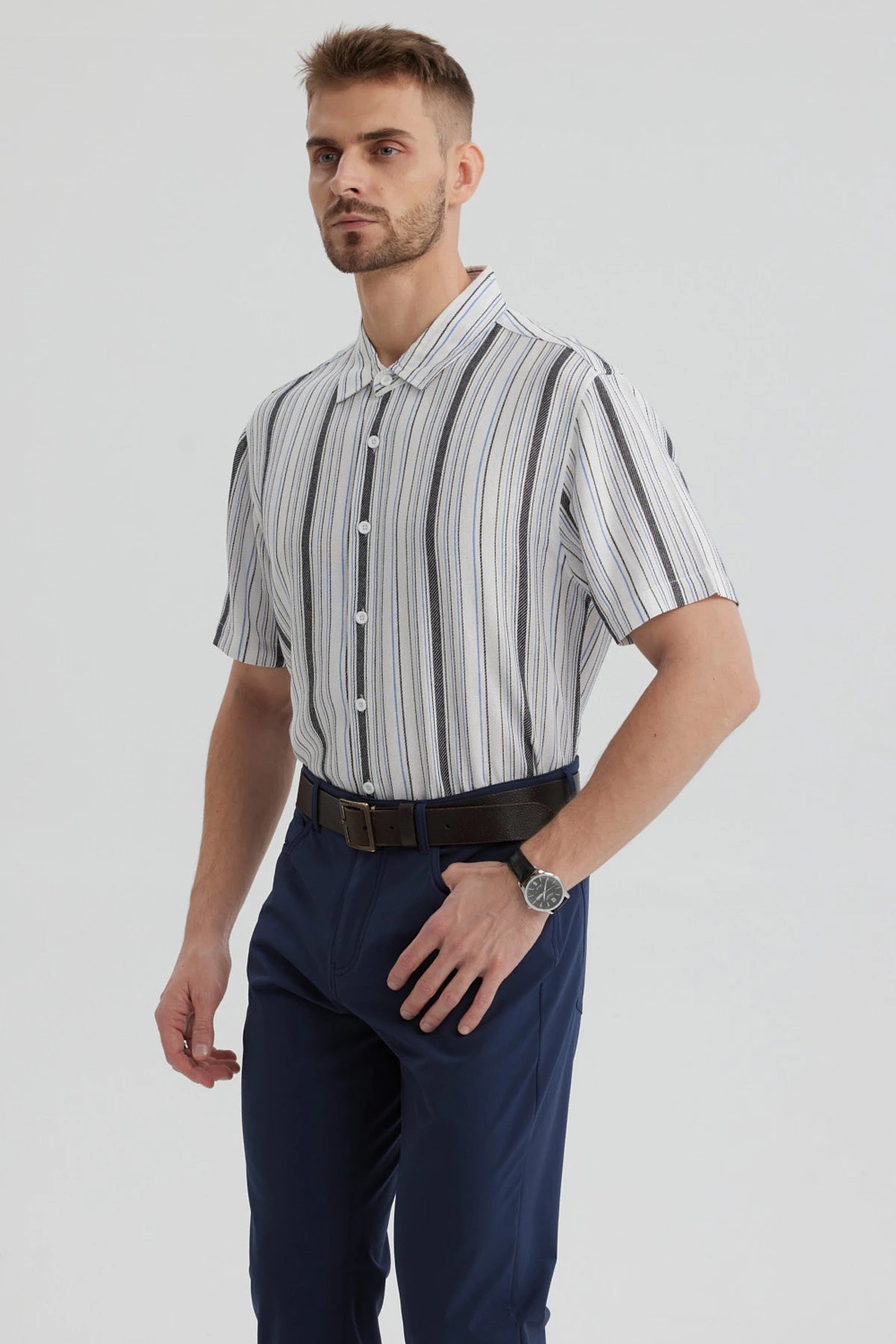 Camisa Hombre Regular Viscosa Blanco