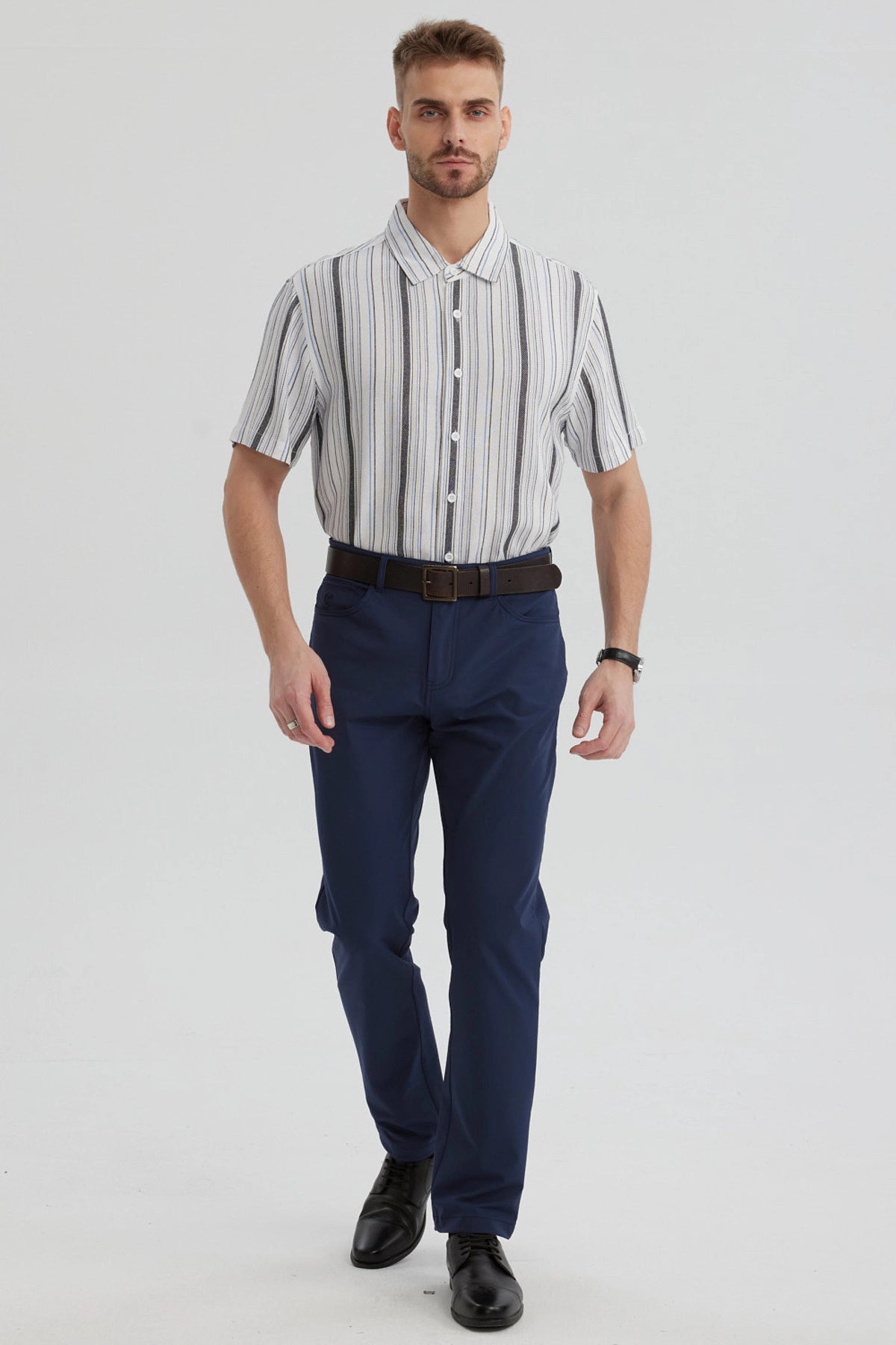 Camisa Hombre Regular Viscosa Blanco