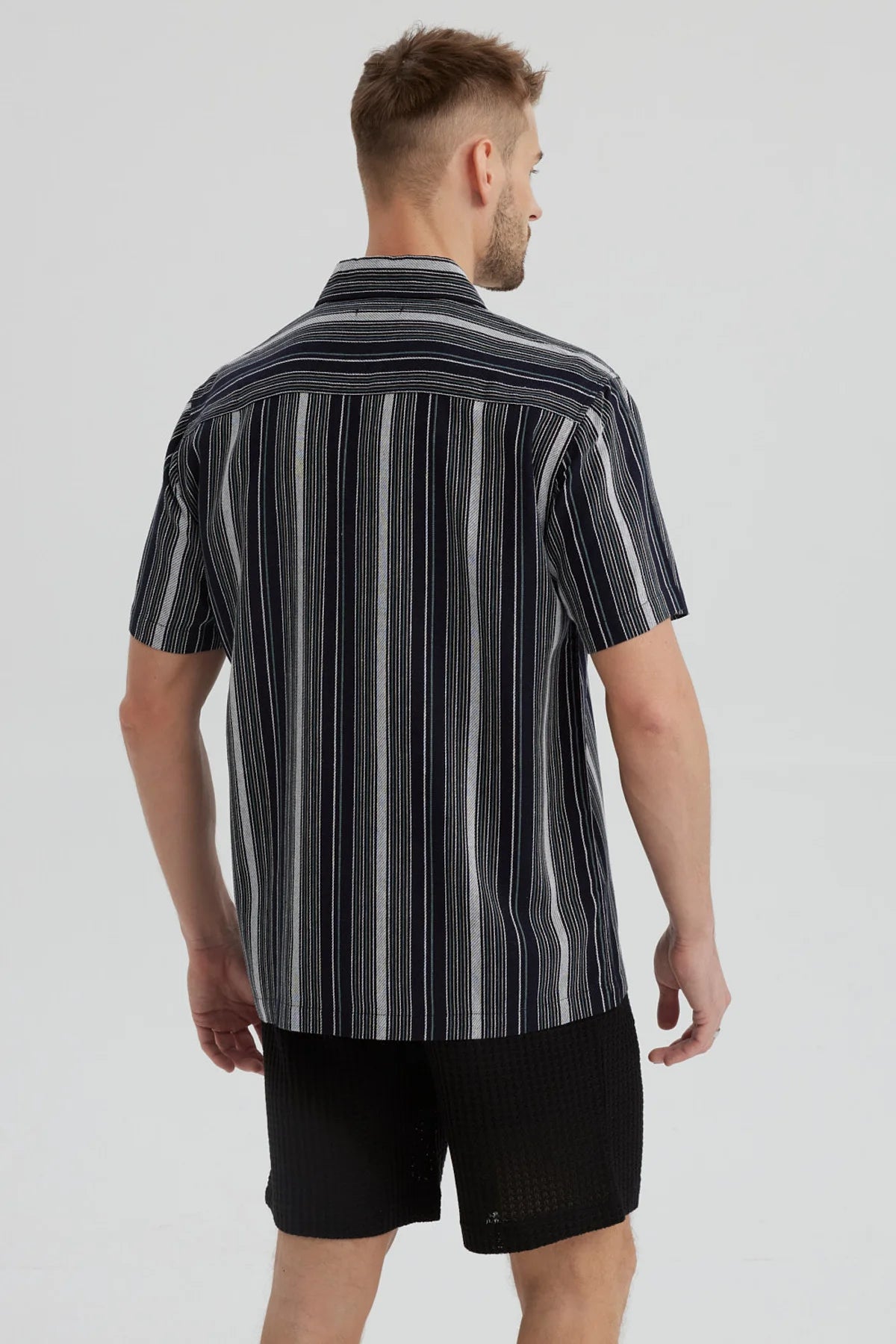 Camisa Hombre Regular Viscosa Negro