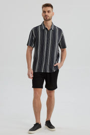 Camisa Hombre Regular Viscosa Negro