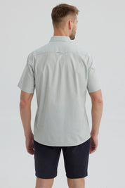 Camisa Hombre Con Bolsillo Verde Claro