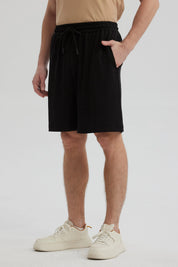 Bermuda Hombre Calce Recto Negro