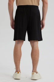 Bermuda Hombre Calce Recto Negro