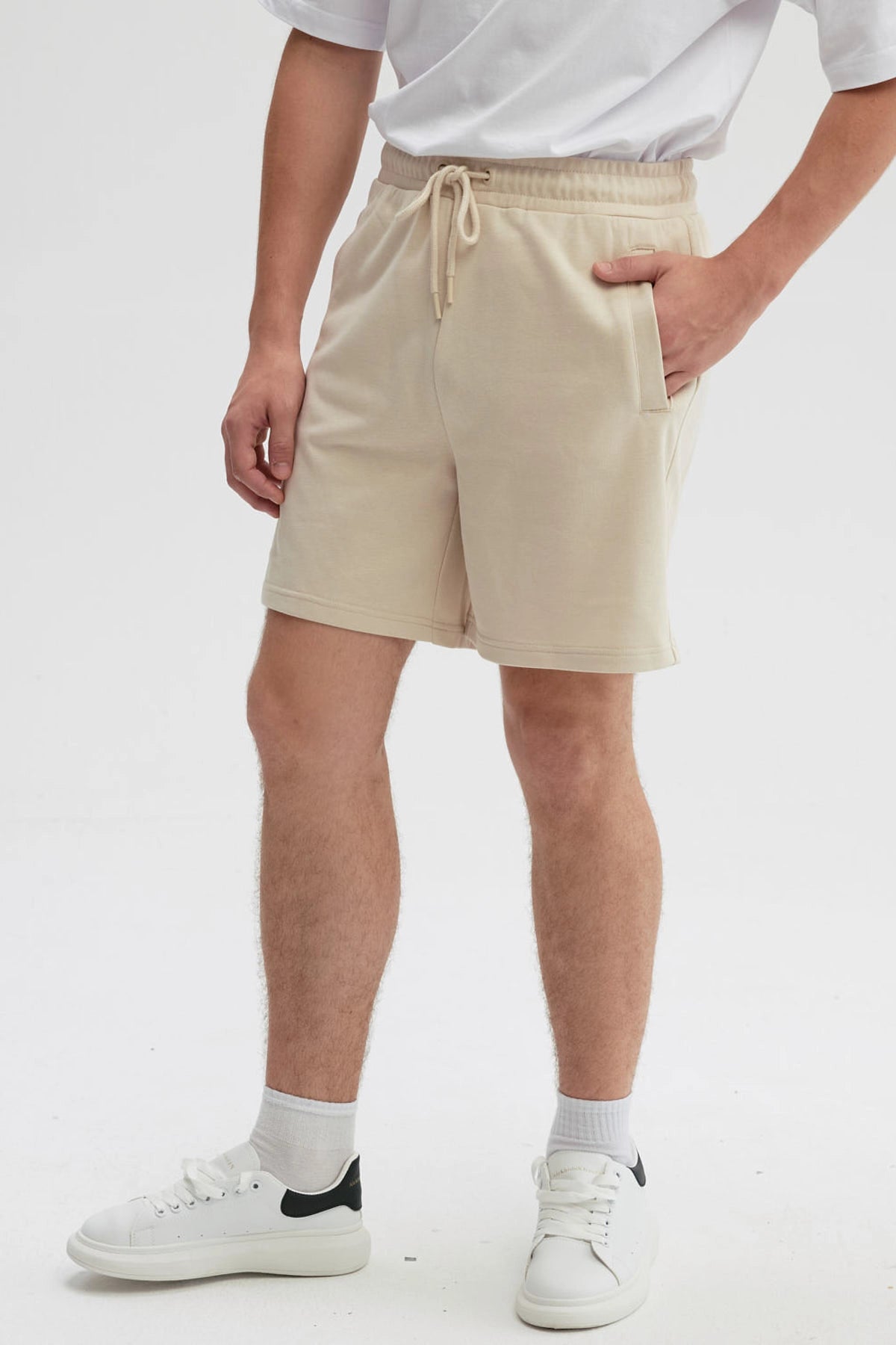 Bermuda Hombre Básico Beige