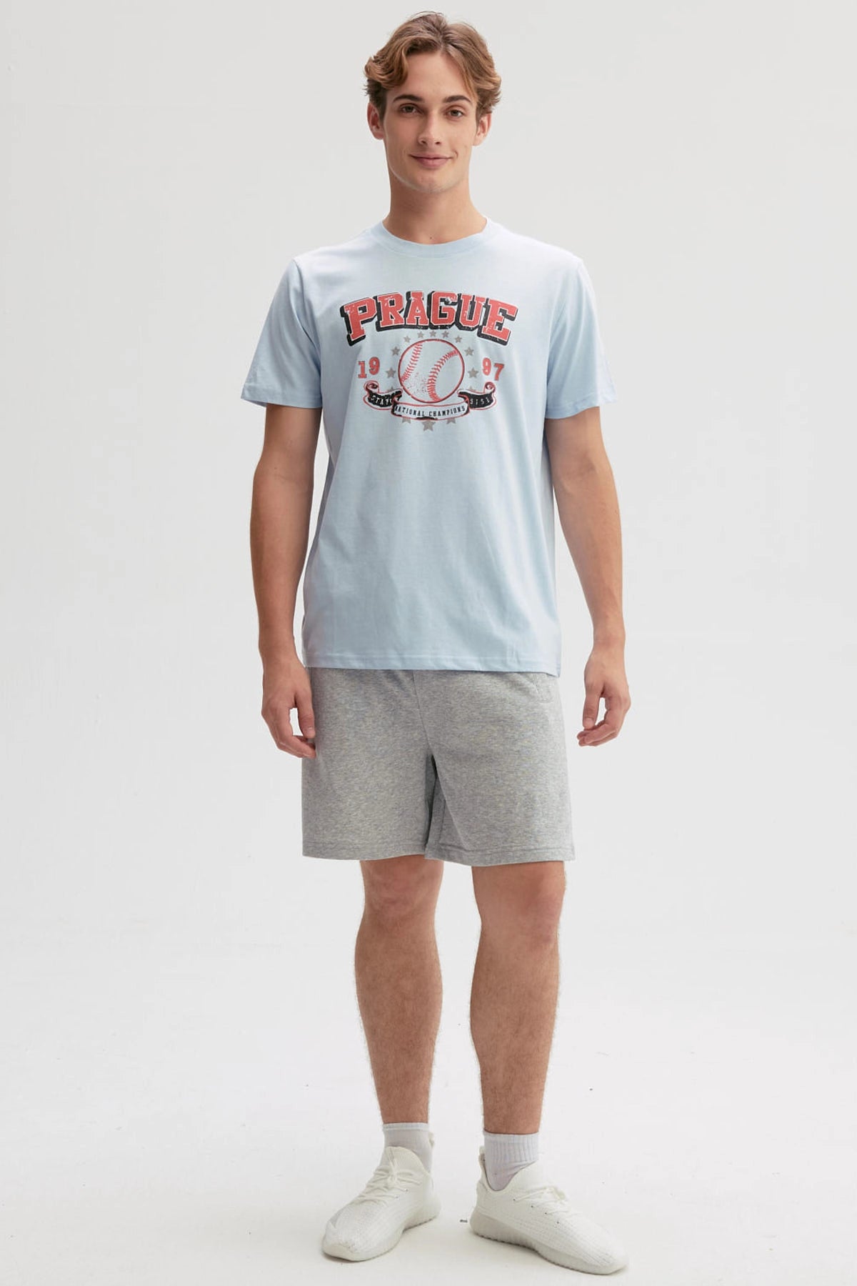 Bermuda Hombre Básico Gris Melange