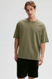 Polera Hombre Oversize Verde Militar