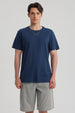 Polera Hombre Long Fit Básica Azul Marino