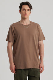 Polera Hombre Long Fit Básica Café