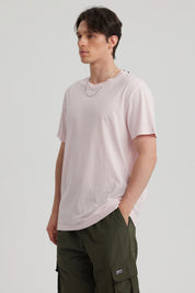 Polera Hombre Long Fit Básica Rosado Claro