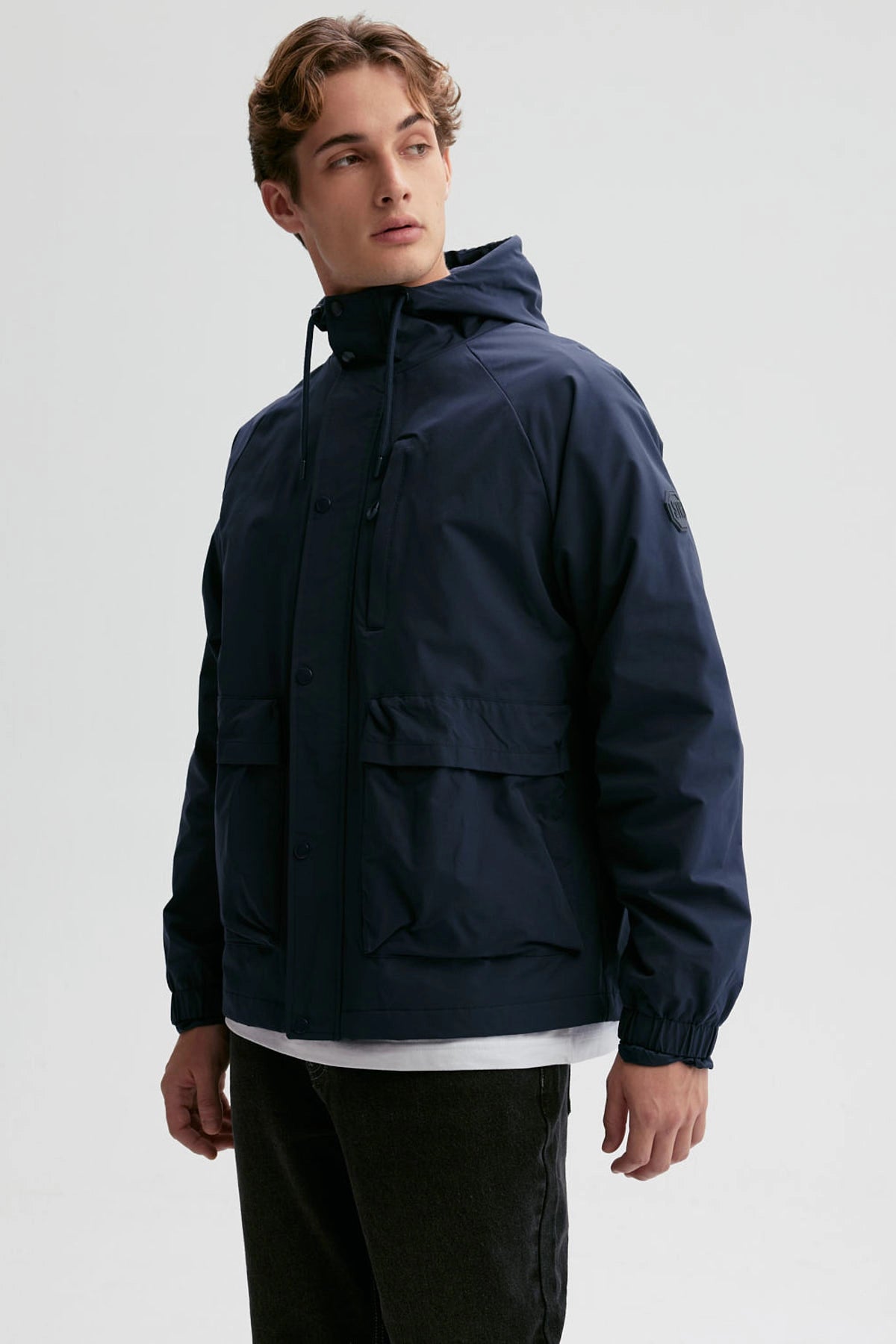 Chaqueta Hombre Cortaviento Azul Noche