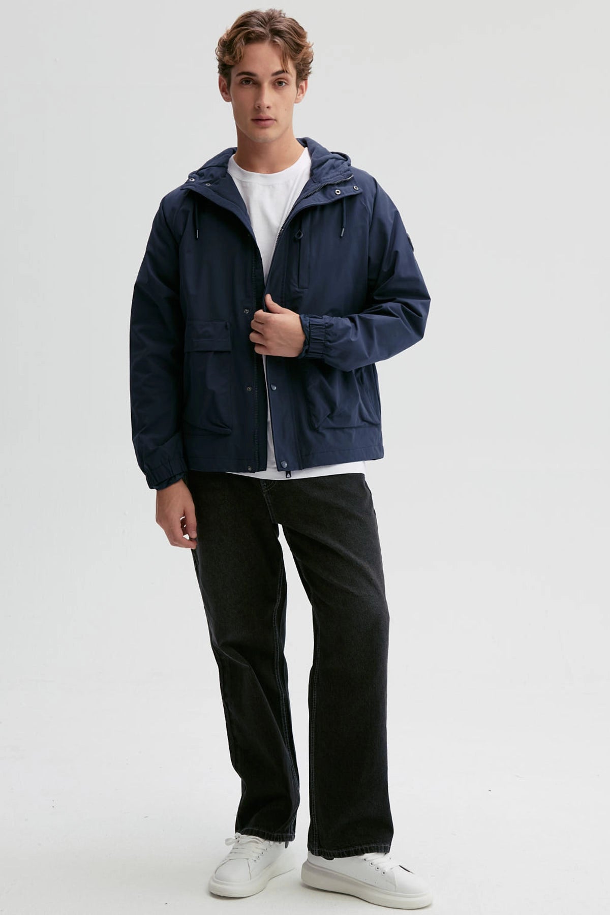 Chaqueta Hombre Cortaviento Azul Noche