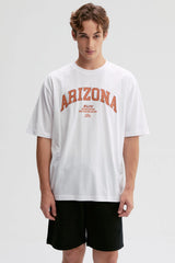 Polera Hombre Print Central Blanco