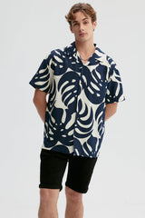 Camisa Hombre Textura Full Rapport Azul