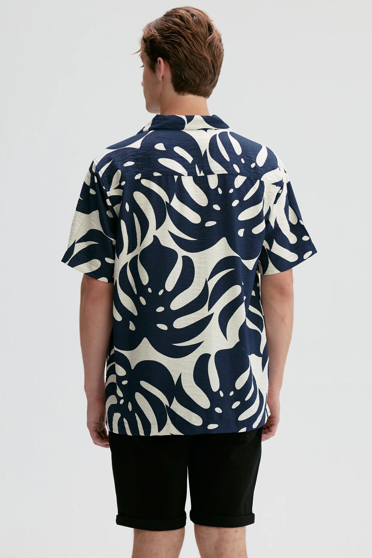 Camisa Hombre Textura Full Rapport Azul