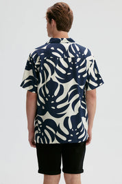Camisa Hombre Textura Full Rapport Azul