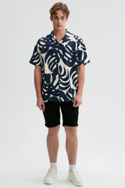 Camisa Hombre Textura Full Rapport Azul