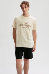 Polera Hombre Print Posicional Beige