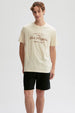 Polera Hombre Print Posicional Beige