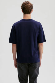 Polera Hombre Print Central Azul