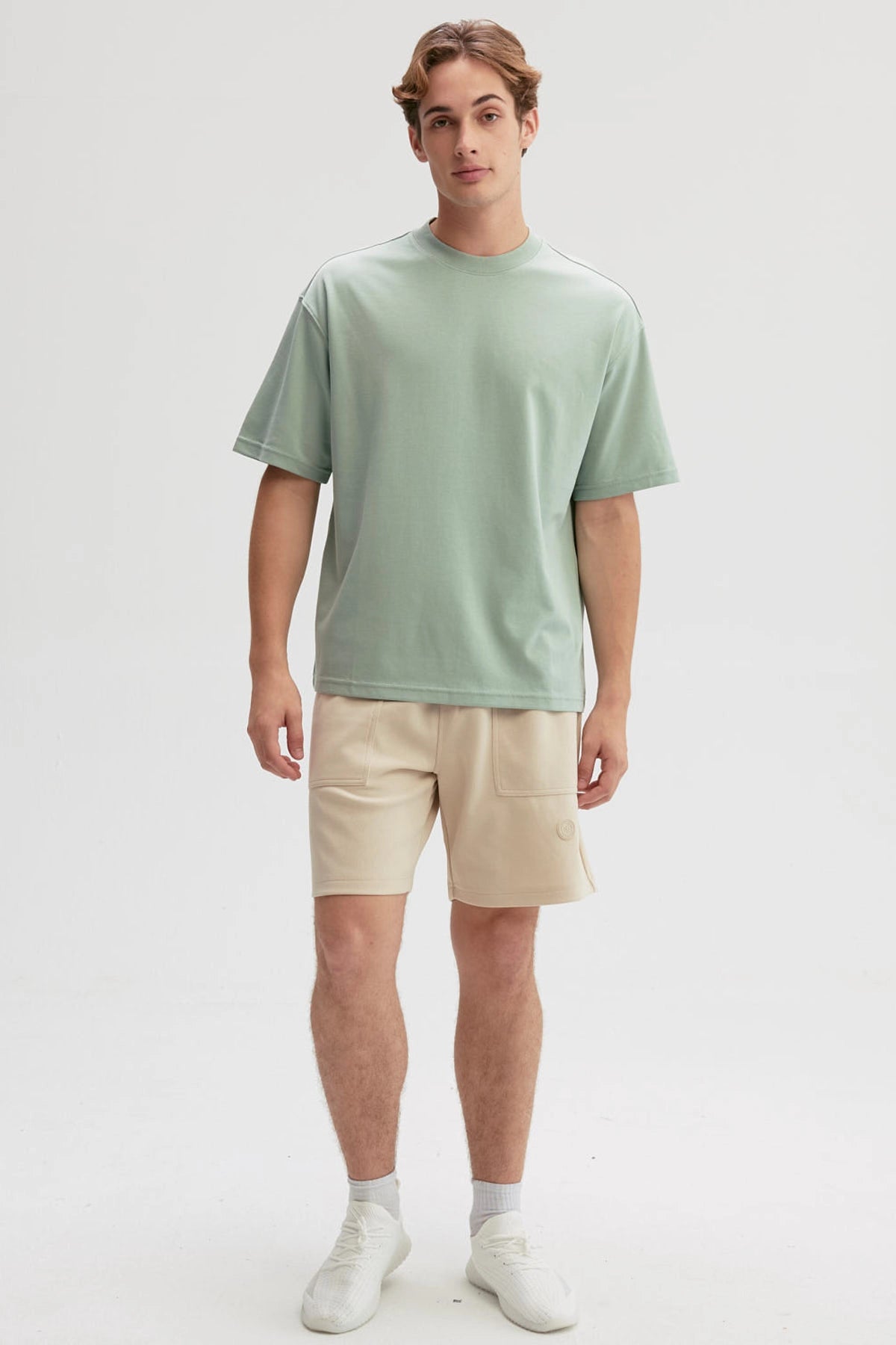 Polera Hombre Loose Fit Verde Claro