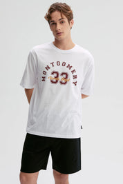 Polera Hombre Print Central Blanco