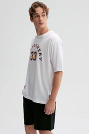 Polera Hombre Print Central Blanco