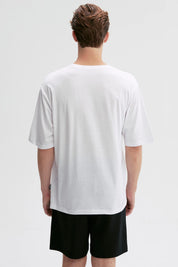 Polera Hombre Print Central Blanco