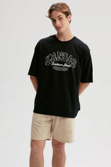 Polera Hombre Print Central Negro
