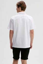 Camisa Hombre Textura Guayabera Blanco