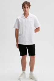 Camisa Hombre Textura Guayabera Blanco