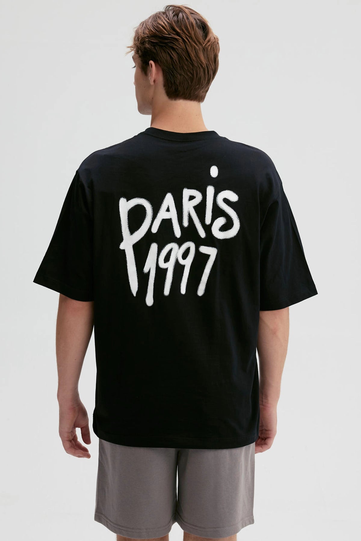 Polera Hombre Graffiti City Negro