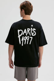 Polera Hombre Graffiti City Negro