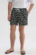Short de Baño Hombre Print Texto Negro