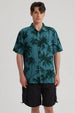 Camisa Hombre Full Print Verde Oscuro