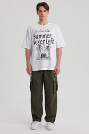 Pantalón Hombre Cargo Parachute Verde Militar