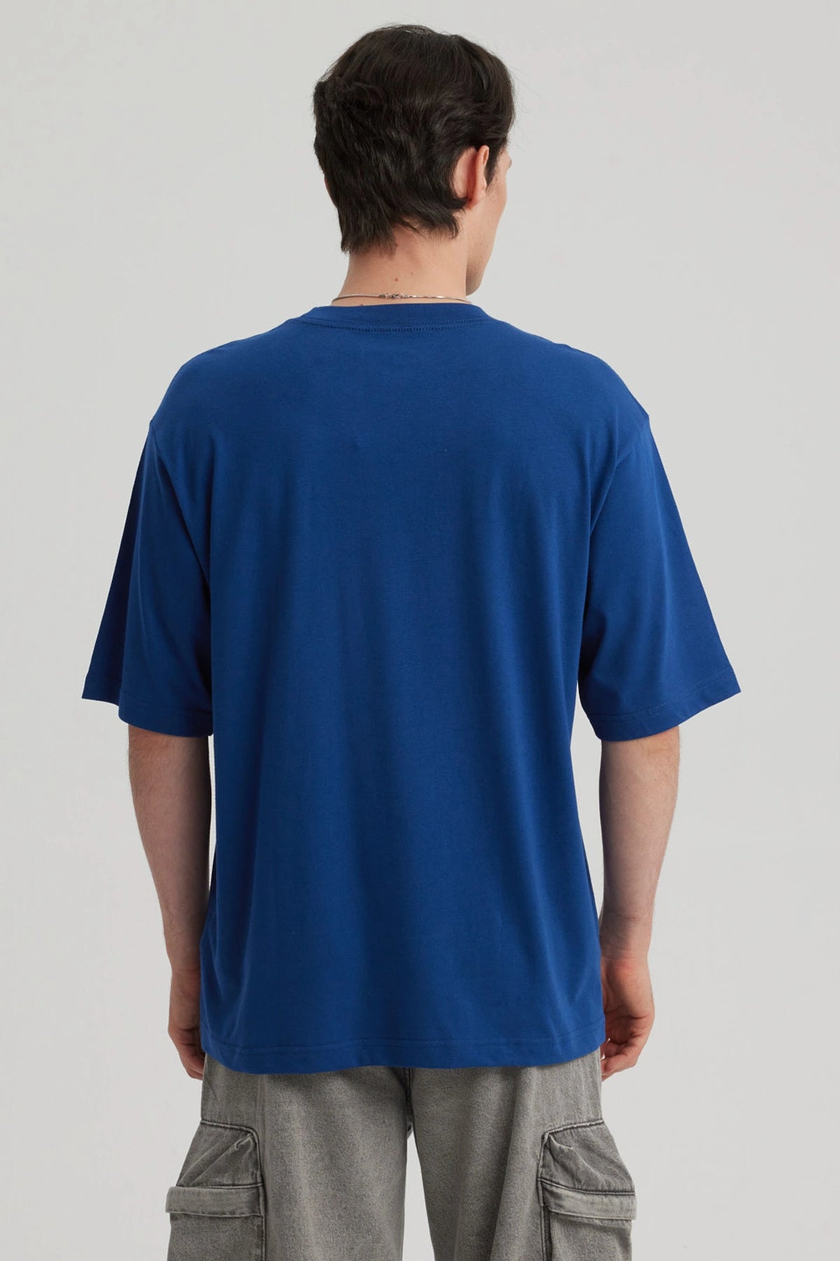 Polera Hombre Print Central Azul