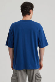 Polera Hombre Print Central Azul