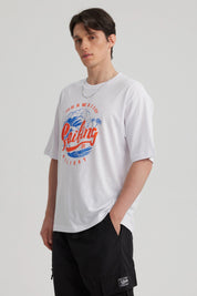 Polera Hombre Print Central Blanco