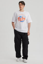 Polera Hombre Print Central Blanco