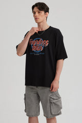 Polera Hombre Print Central Negro