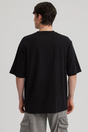 Polera Hombre Print Central Negro