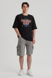 Polera Hombre Print Central Negro