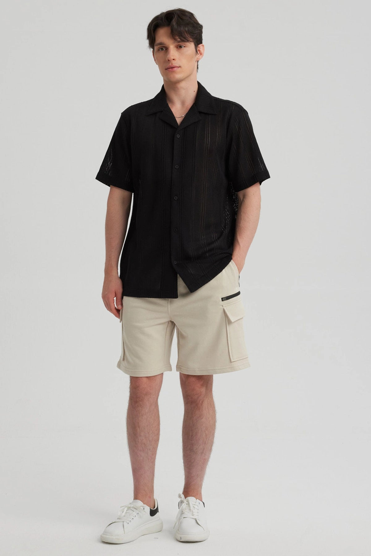 Bermuda Hombre Cargo Beige